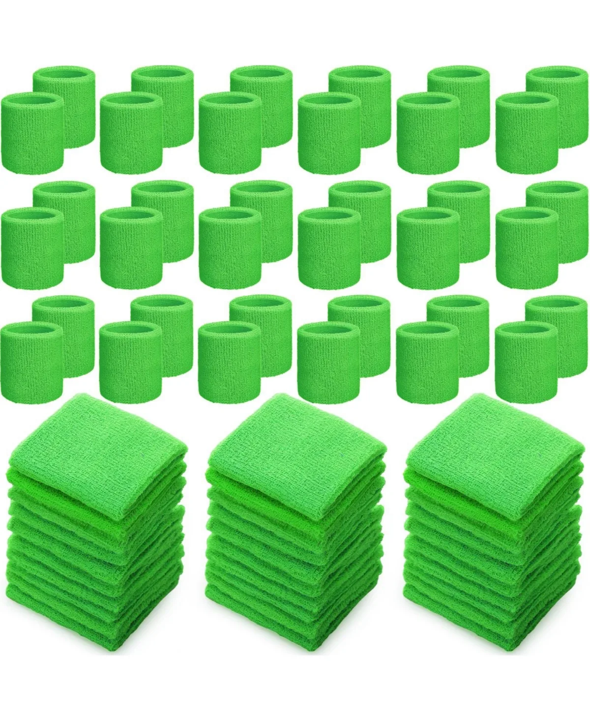 Cotton Sports Wristbands 30 Pair Absorbent Sweatbands for Gym Basketball Tennis by Furlihong