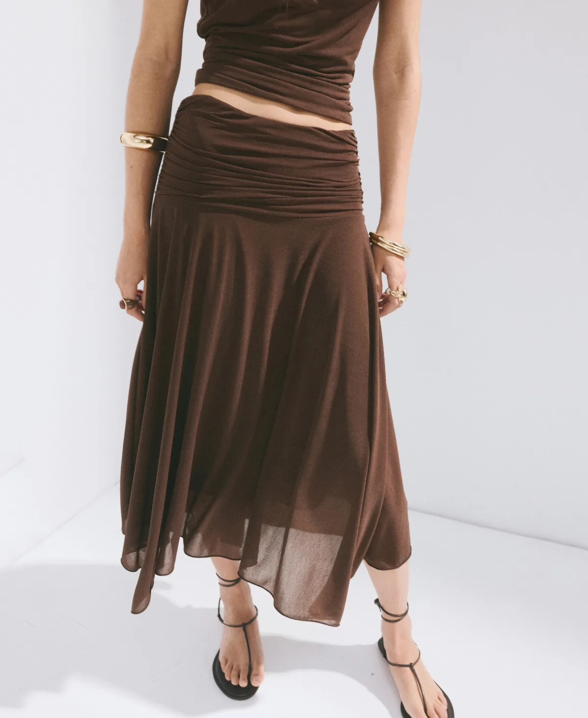 Asymmetrical Chiffon Skirt