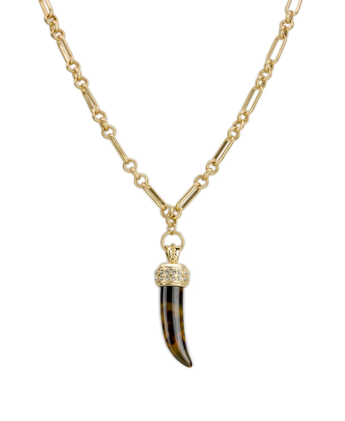Gold-Plated Horn Pendant Necklace by Patricia Nash