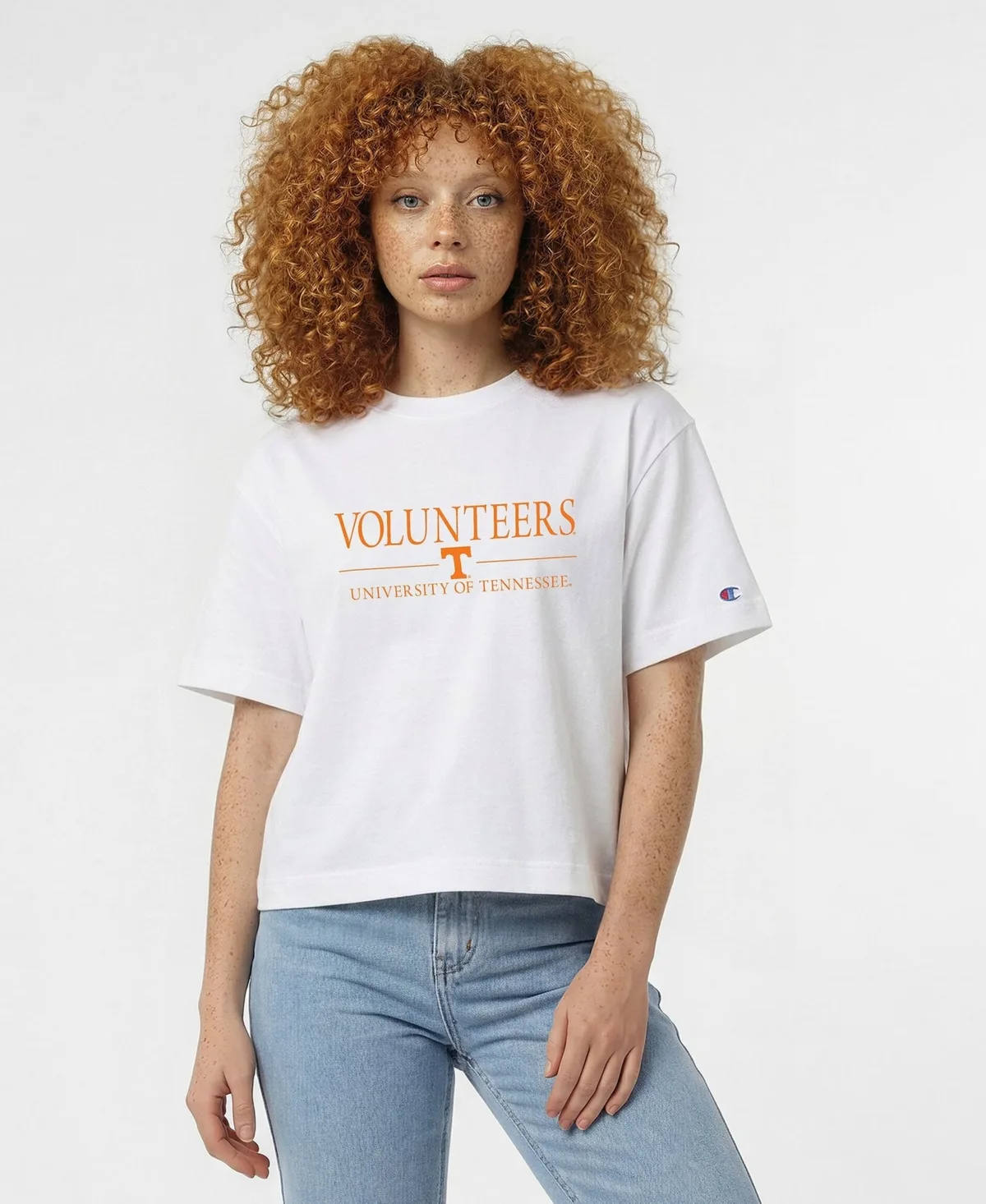 Graphic Cropped Crewneck T-Shirt by Champion