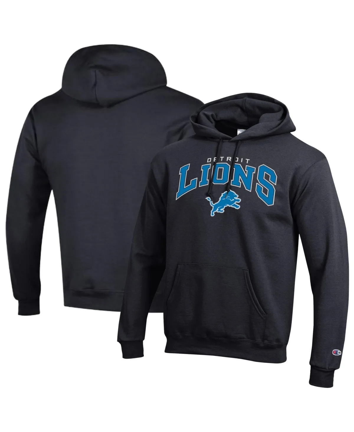 Detroit Lions Powerblend Sports-Graphic Classic-Fit Kangaroo Pocket Hoodie by Champion