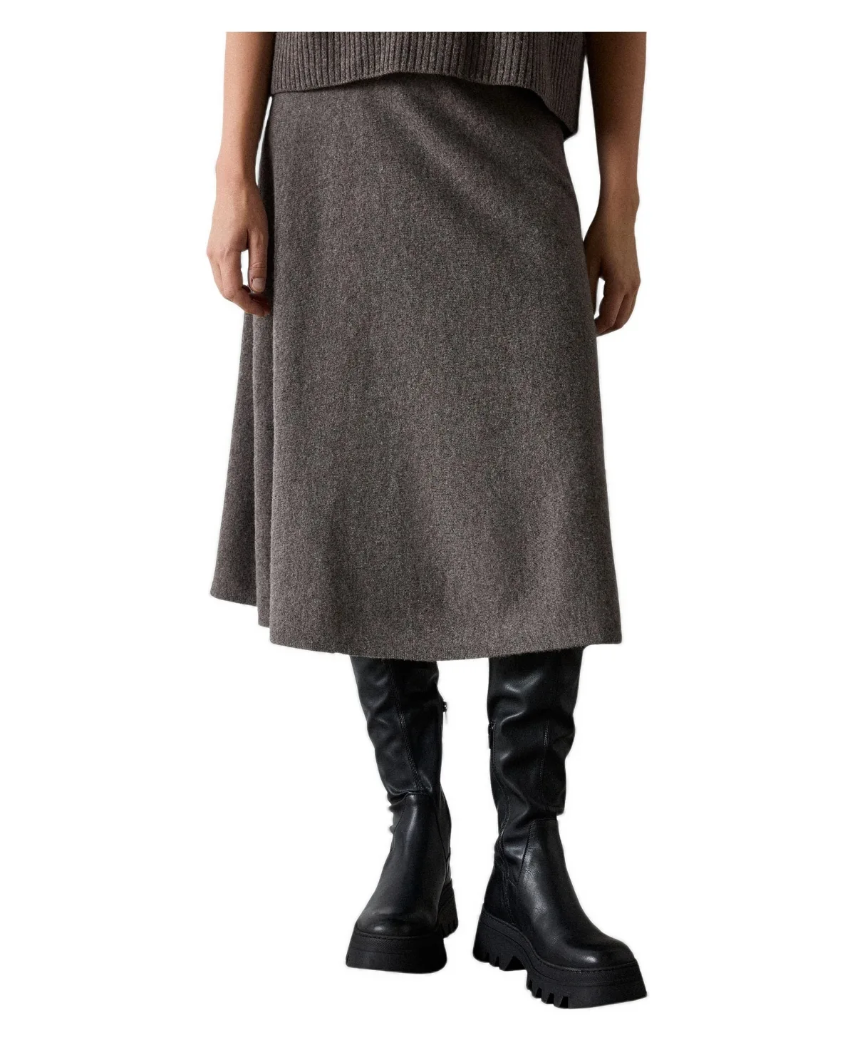 Wool Knitted Midi Skirt by Whistles