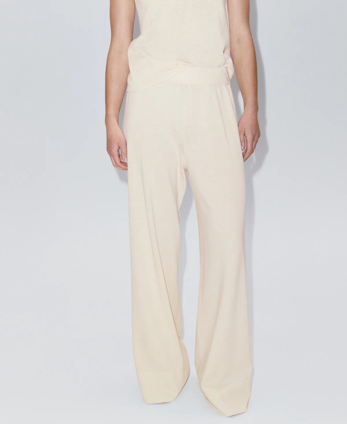 Elastic Waist Straight-Fit Pants by Mango