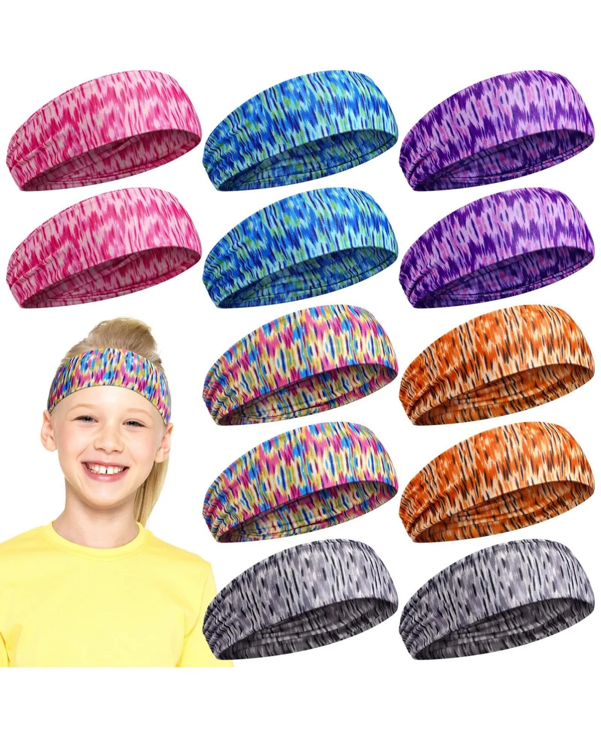 Athletic Sweat-Absorbent Headbands, 12-Pack by Furlihong