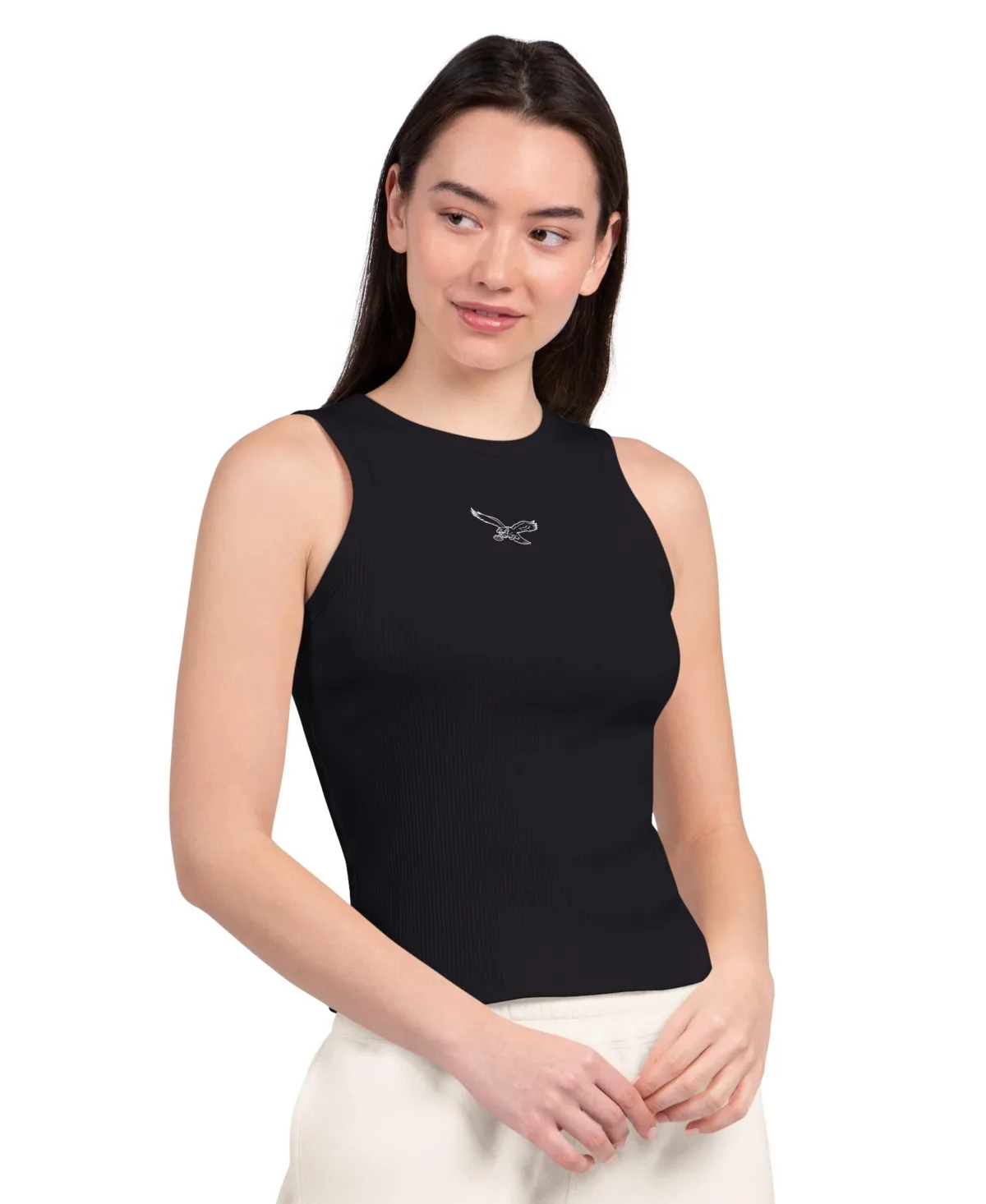 Philadelphia Eagles Cropped Ribbed Tank Top by Starter