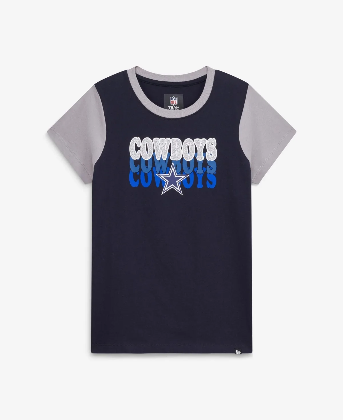 Dallas Cowboys Throwback Glitter Gel T-Shirt by New Era