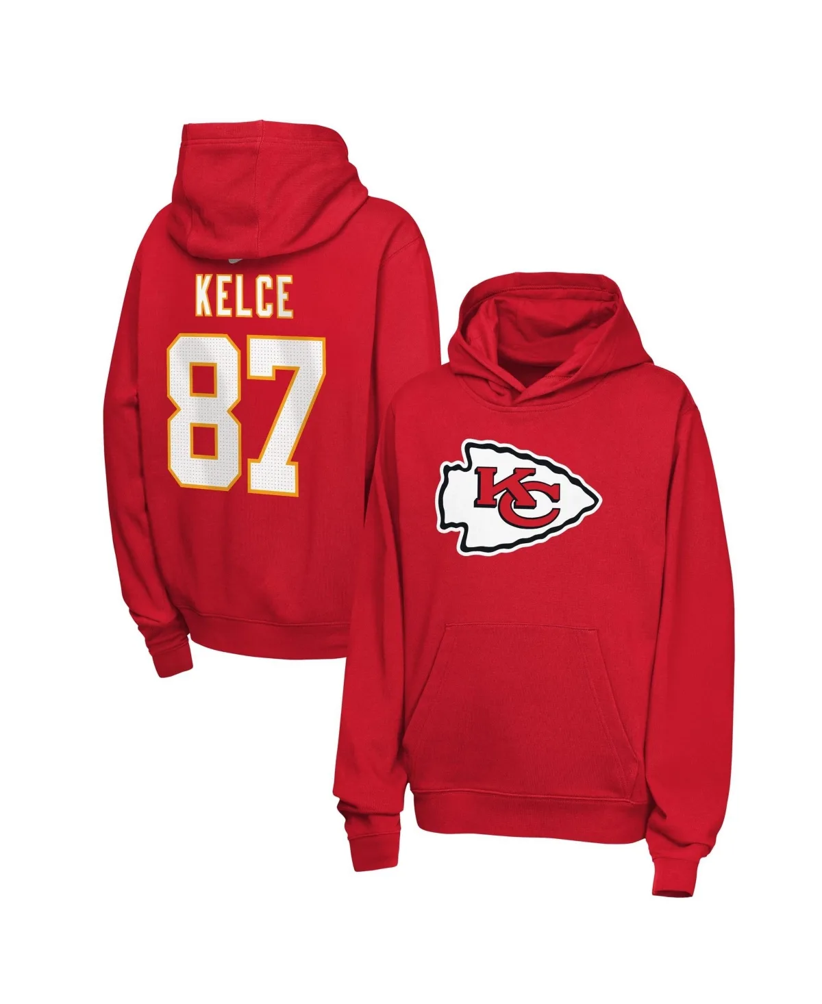 Kansas City Chiefs Travis Kelce Sideline Club Hoodie by Nike