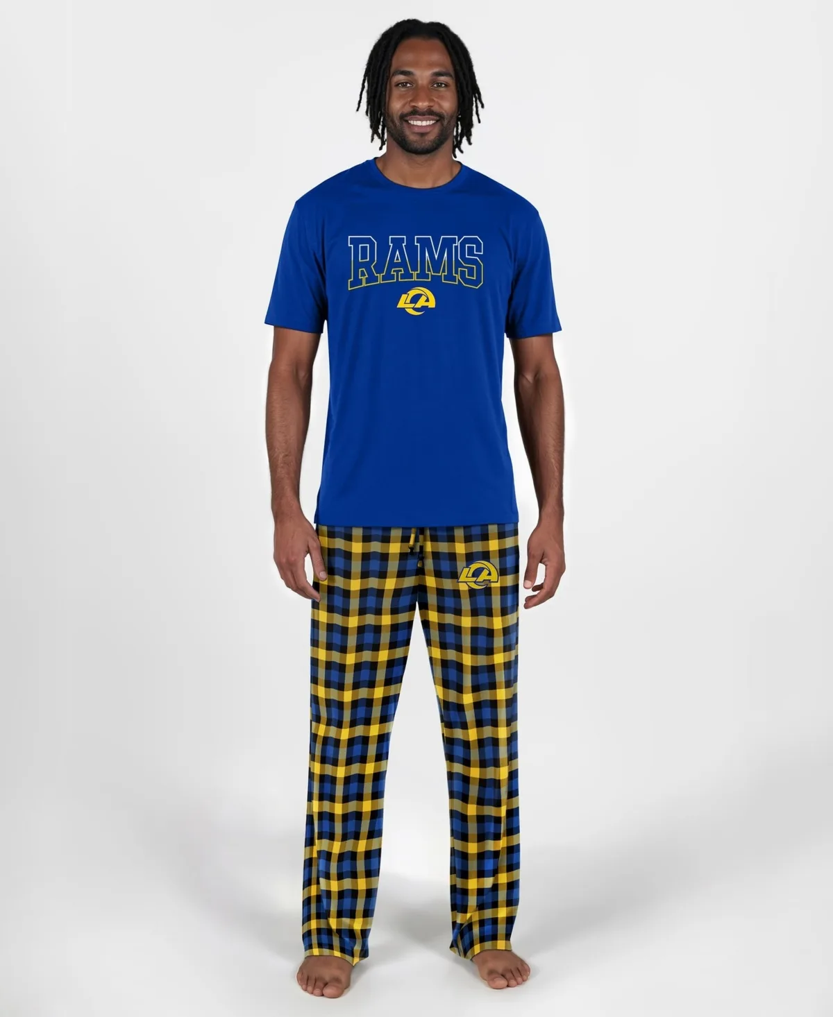 Los Angeles Rams Highland Plaid Sleep Set, 2-Piece Set by Concepts Sport
