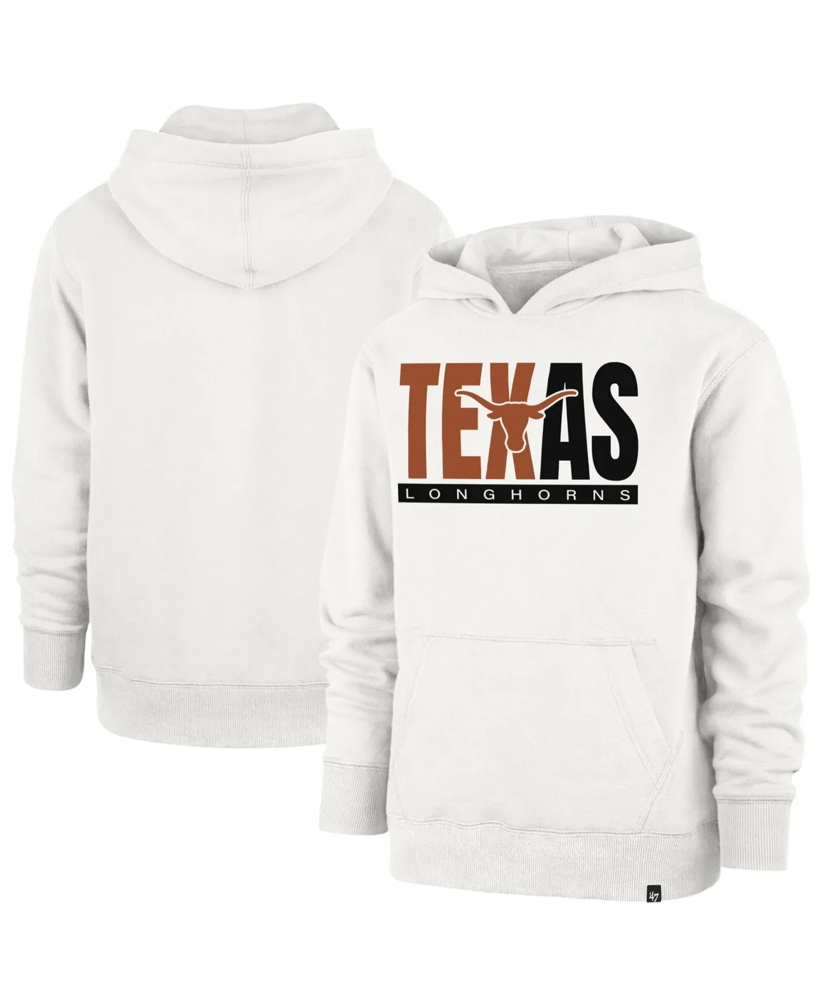Block Text Screen Print Graphics Kangaroo Pocket Long-Sleeve Hoodie by 47 Brand