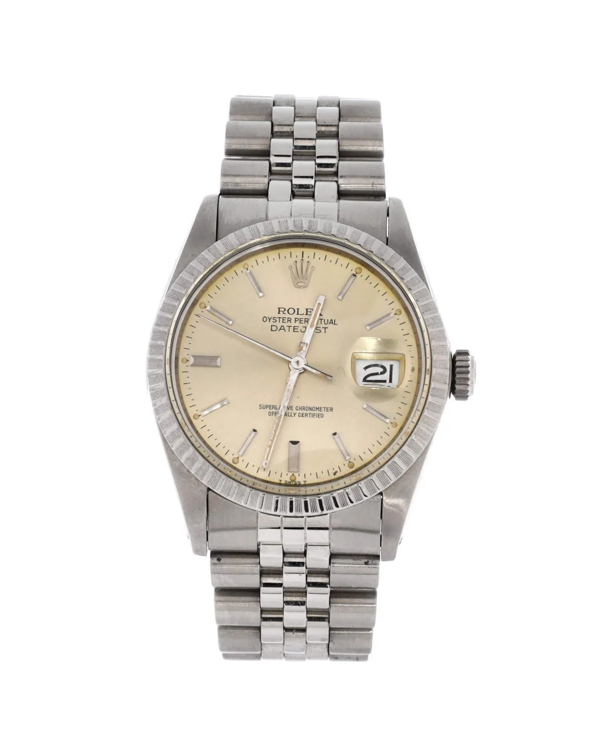 Pre-Owned Rolex Oyster Perpetual Datejust Automatic Watch in Stainless Steel and White Gold 36mm by Pre Owned Rolex