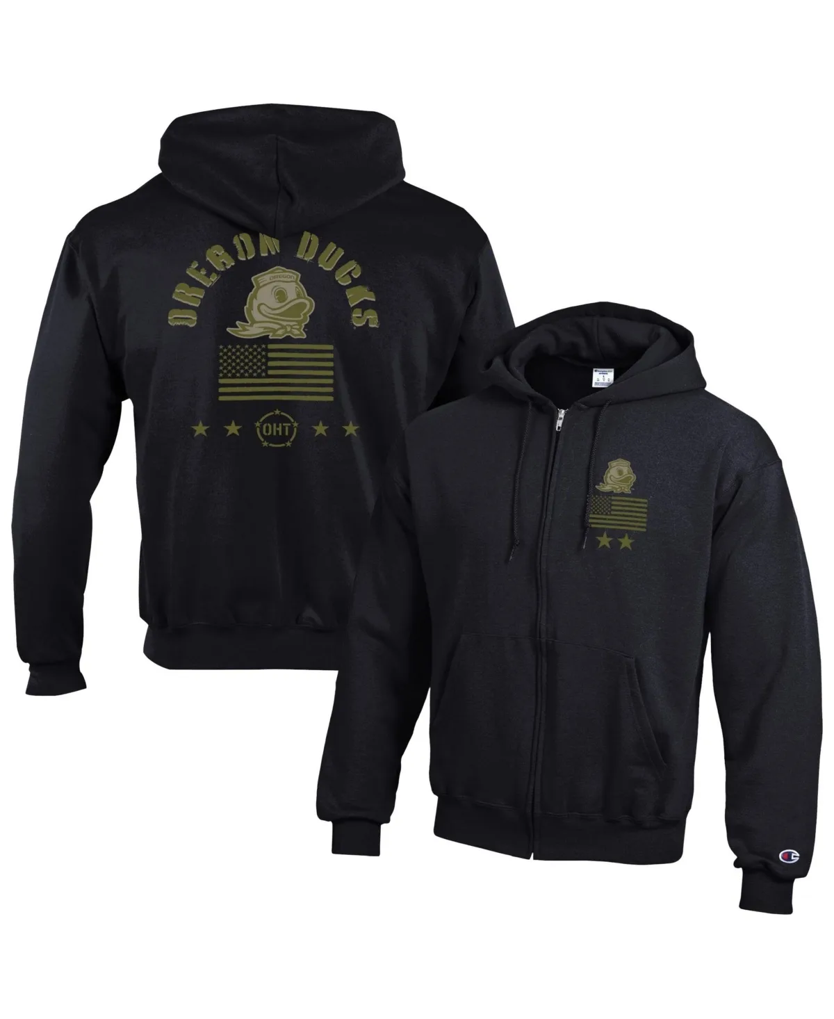 Oregon Ducks Operation Hat Trick Powerblend Full-Zip Fleece Hoodie by Champion