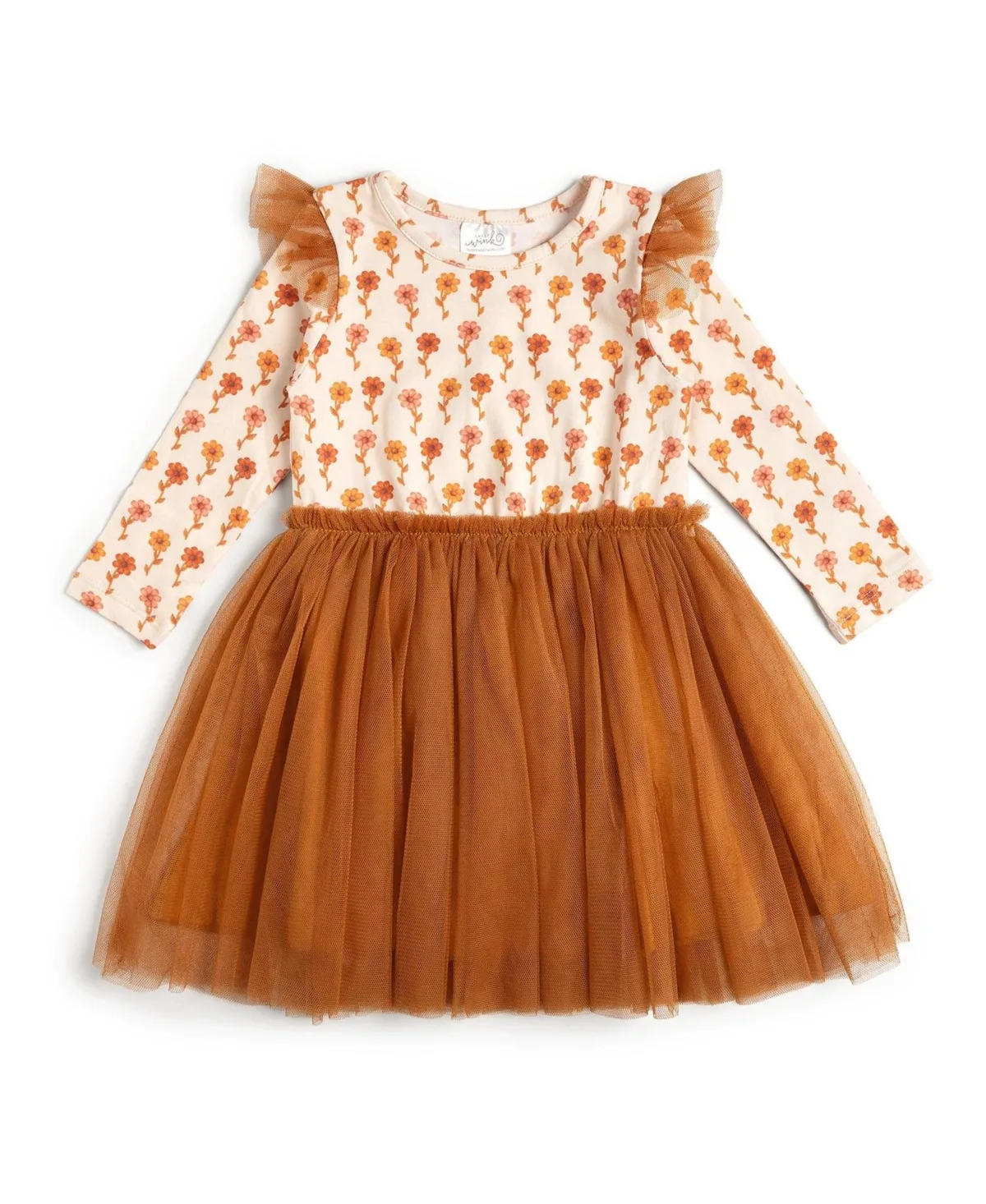 Floral Long-Sleeve Fit & Flare Tutu Dress by Sweet Wink