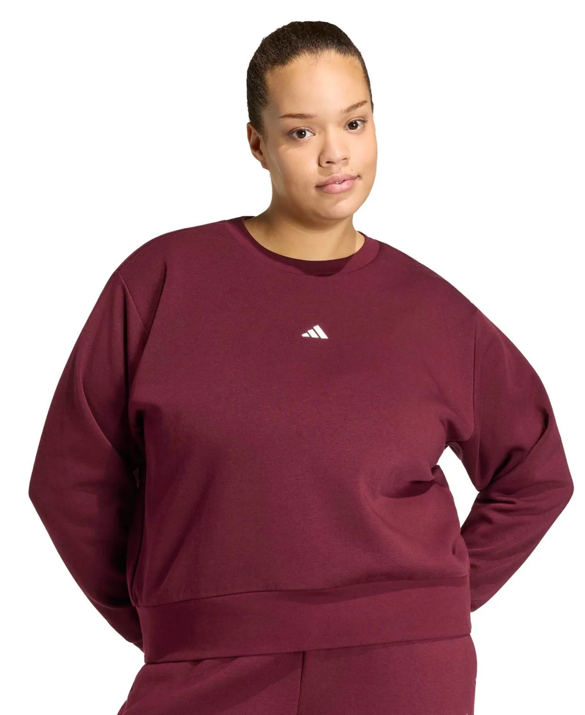 Essentials Small-Logo Fleece Sweatshirt by adidas