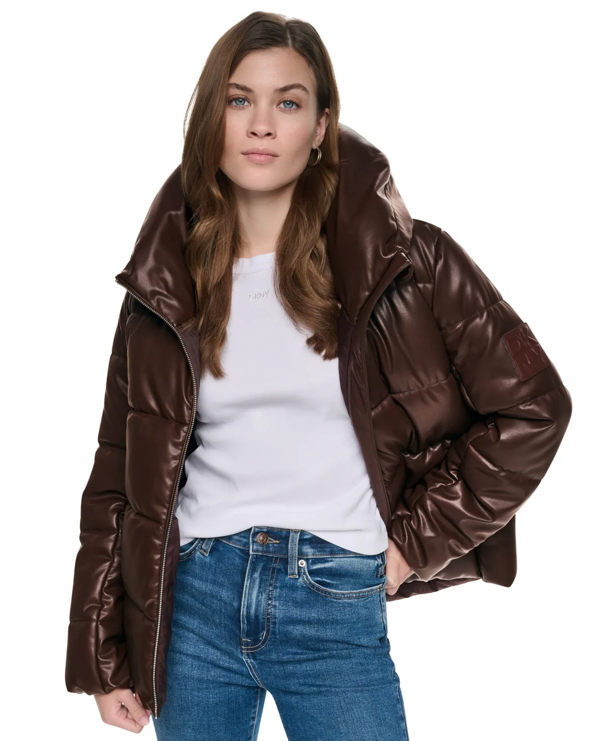 Quilted Puffer W/ Drama Collar Jacket