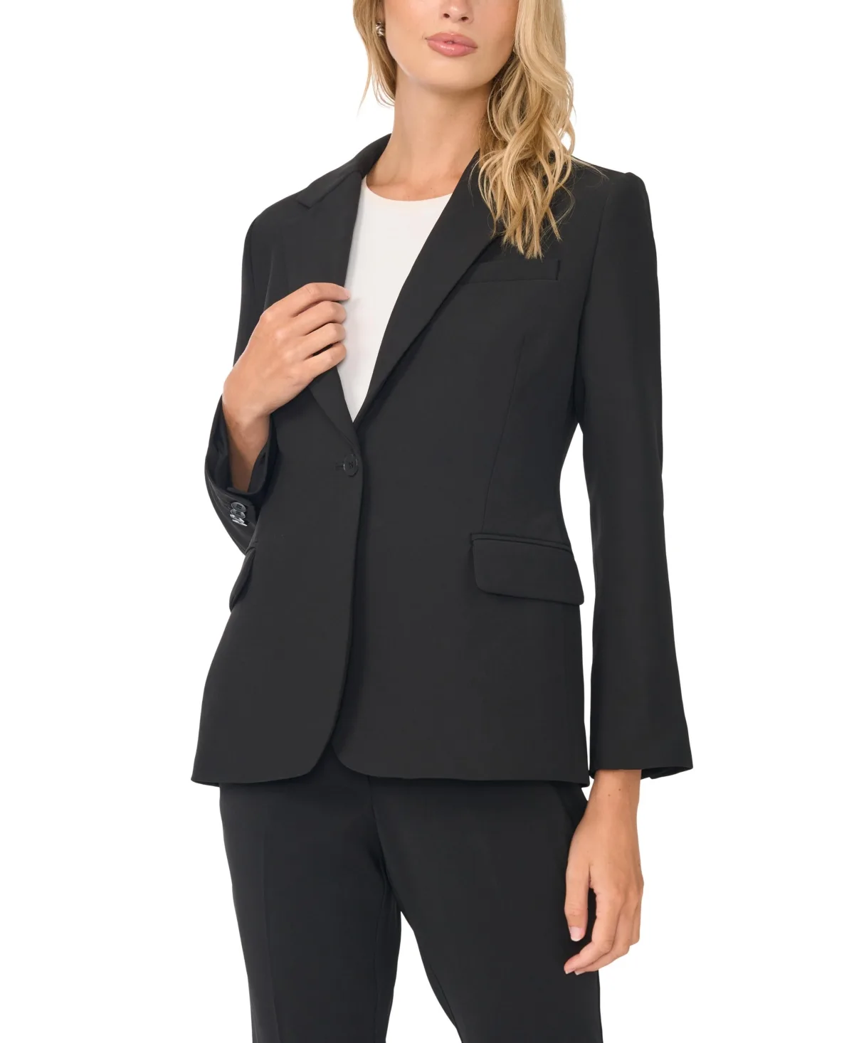One-Button Stretch Blazer by Vince Camuto