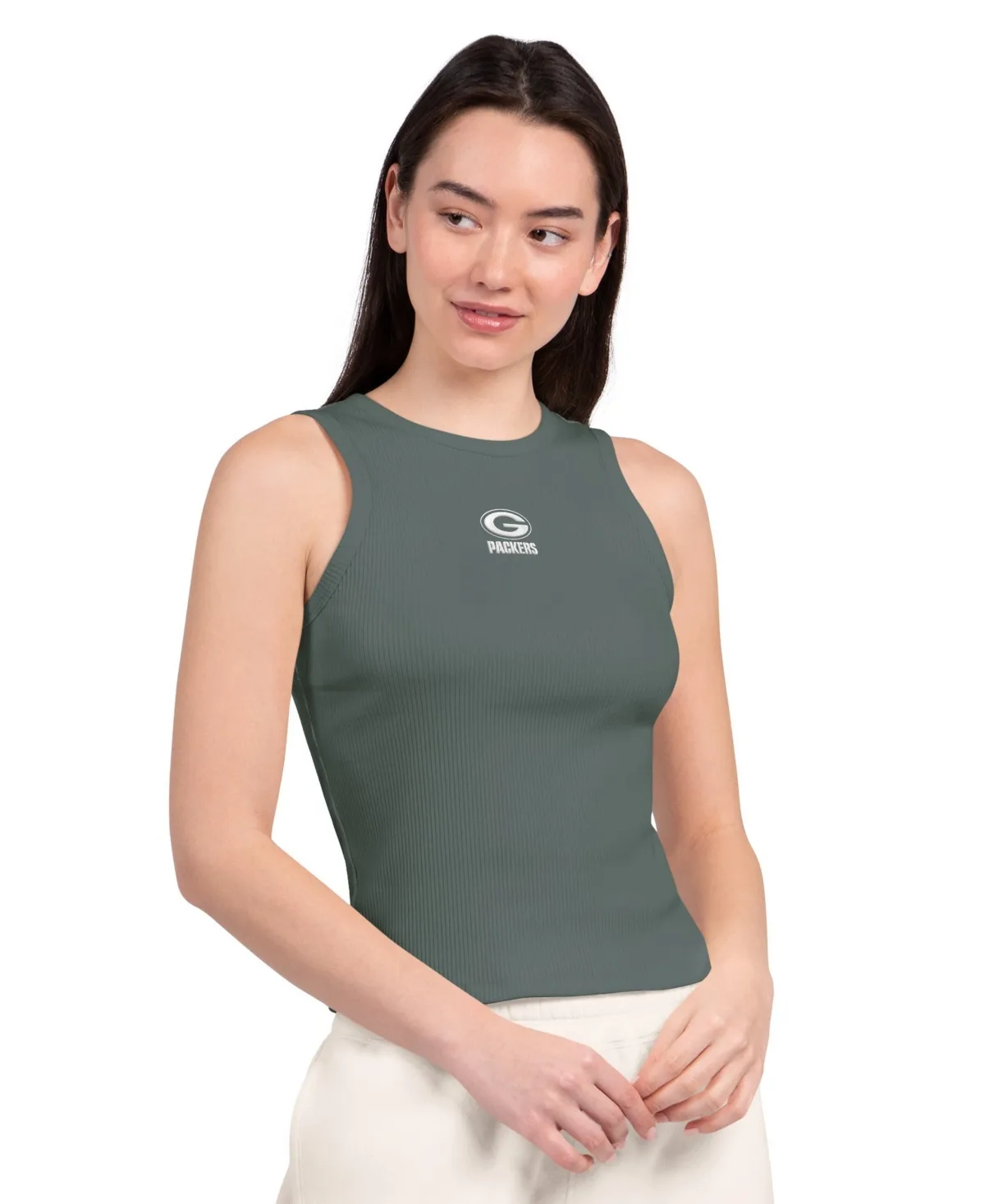 Bay Packers Athleisure Cropped Tank Top by Starter