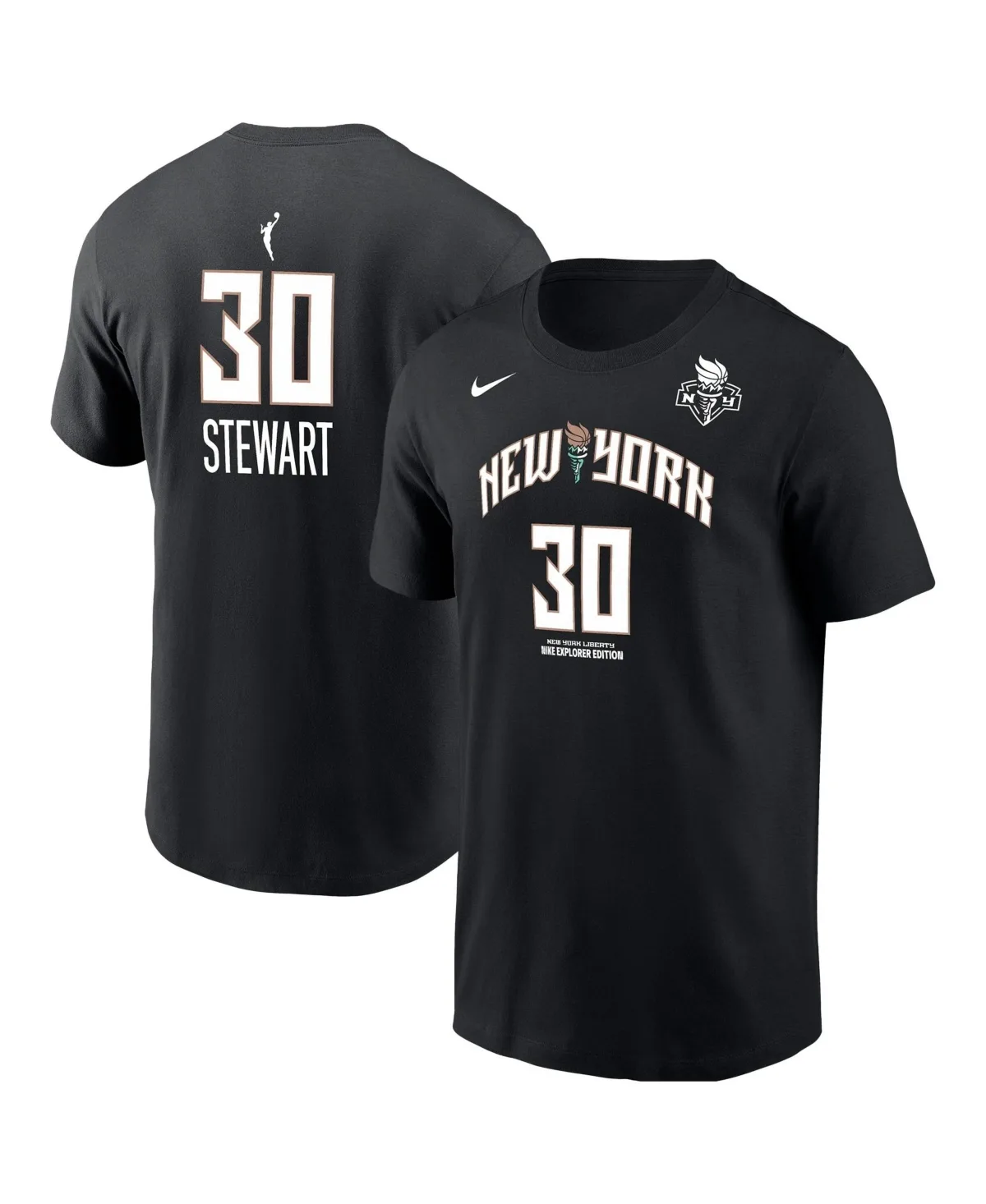New York Liberty Breanna S Graphic Classic-Fit Cotton T-Shirt by Nike
