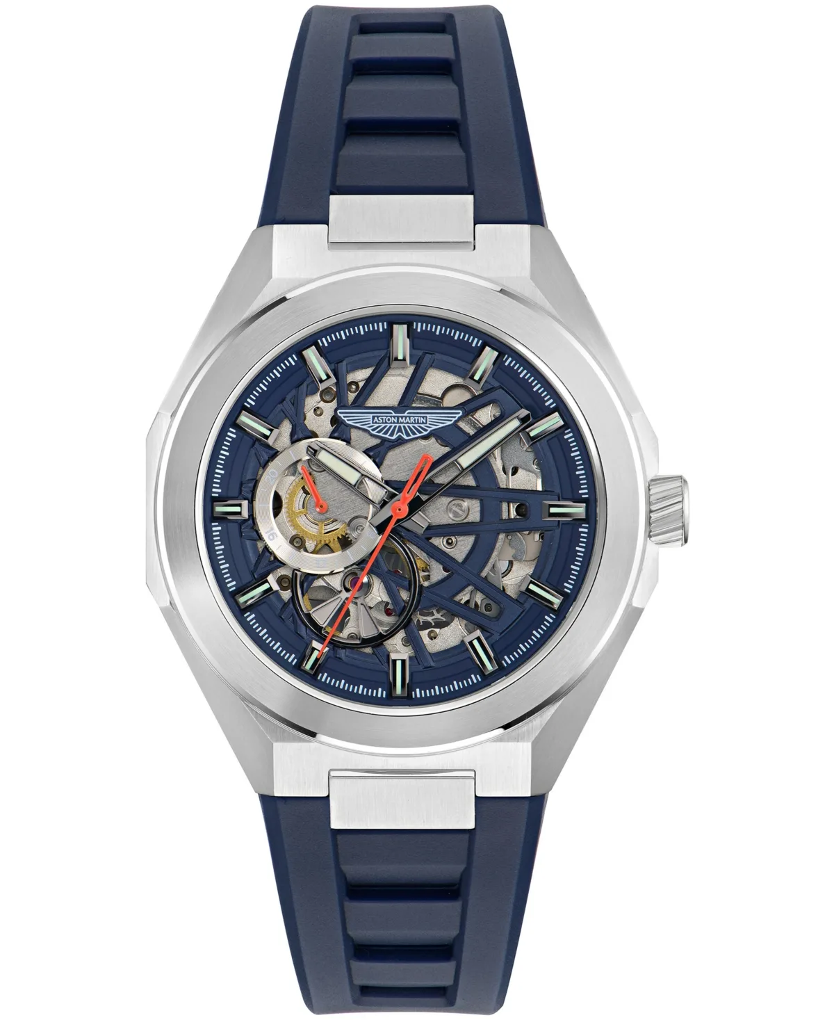 Automatic Three-Hand Silicone Strap Watch 42mm by Aston Martin