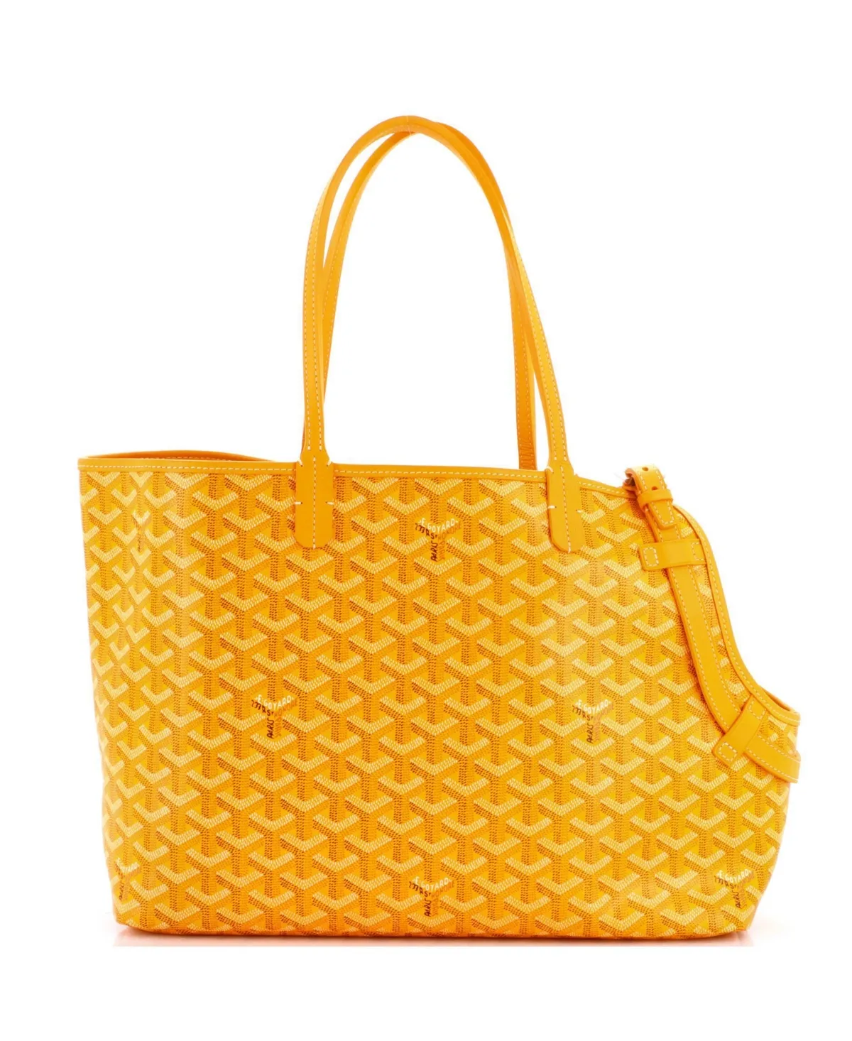 Pre-Owned Goyard Chien Gris Pet Carrier Tote Coated Canvas by Pre Owned Goyard
