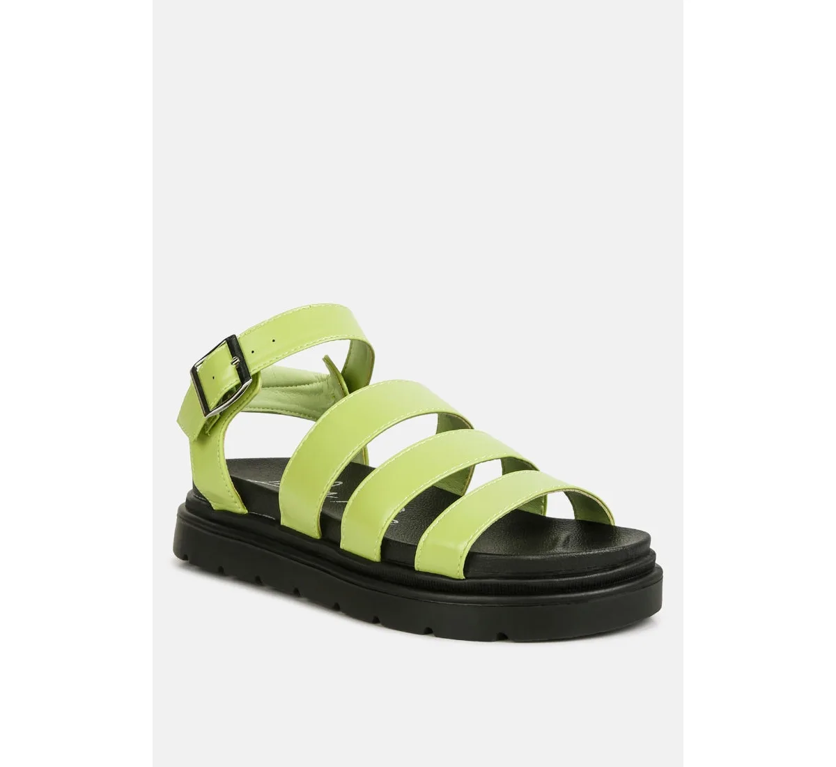 Belcher Faux Leather Gladiator Sandals by London Rag
