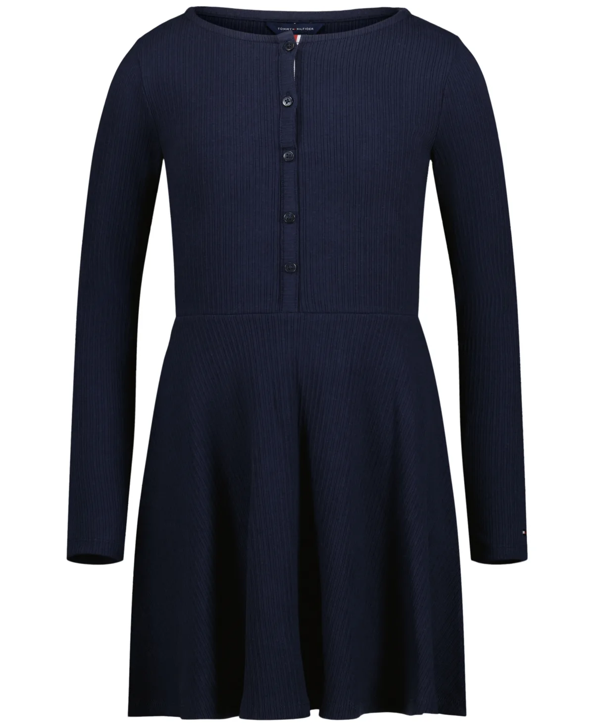 Henley Play Long-Sleeve Fit and Flare Dress by Tommy Hilfiger