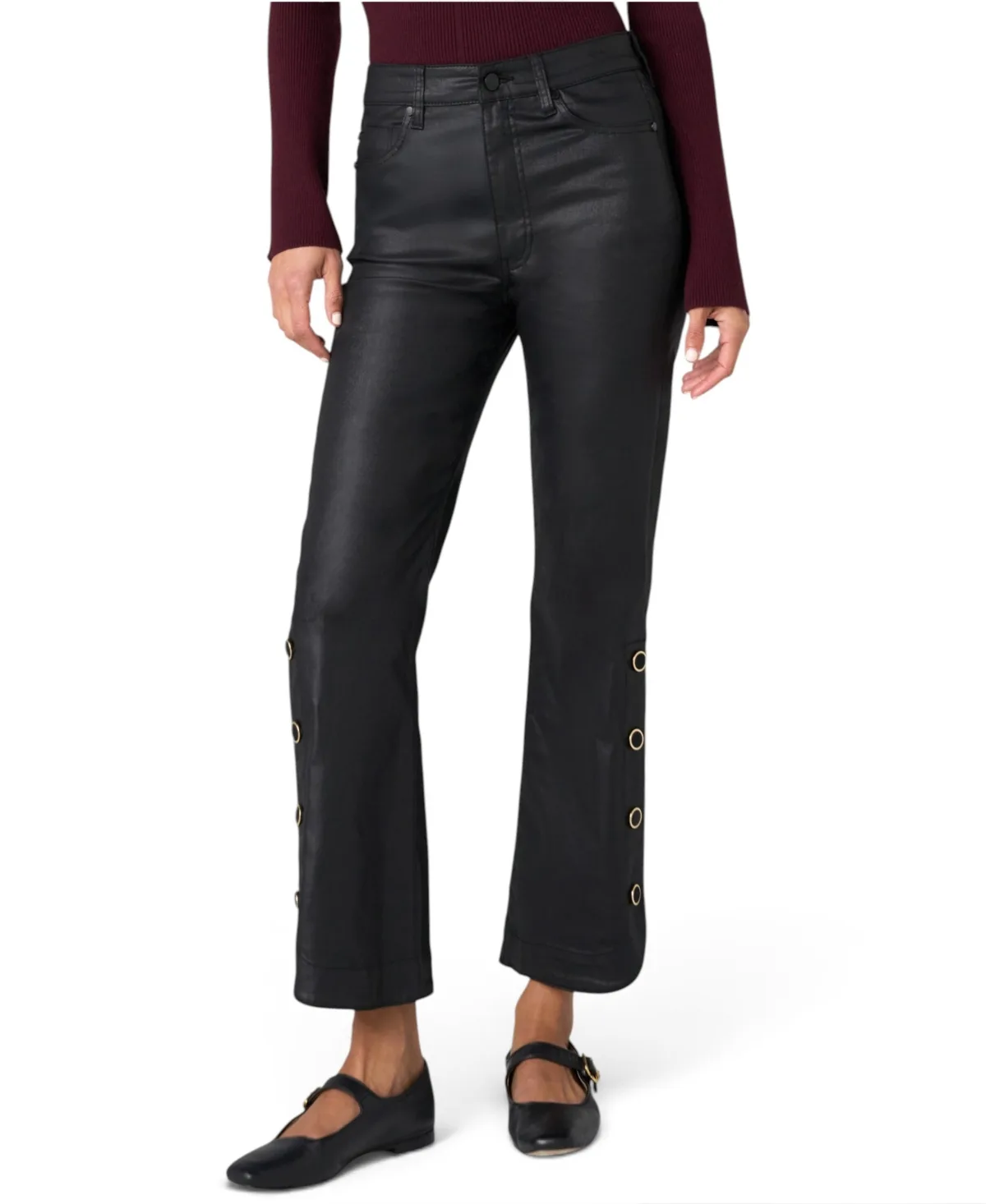 Hannah High-Waisted Flare Coated Jeans by Liverpool Los Angeles