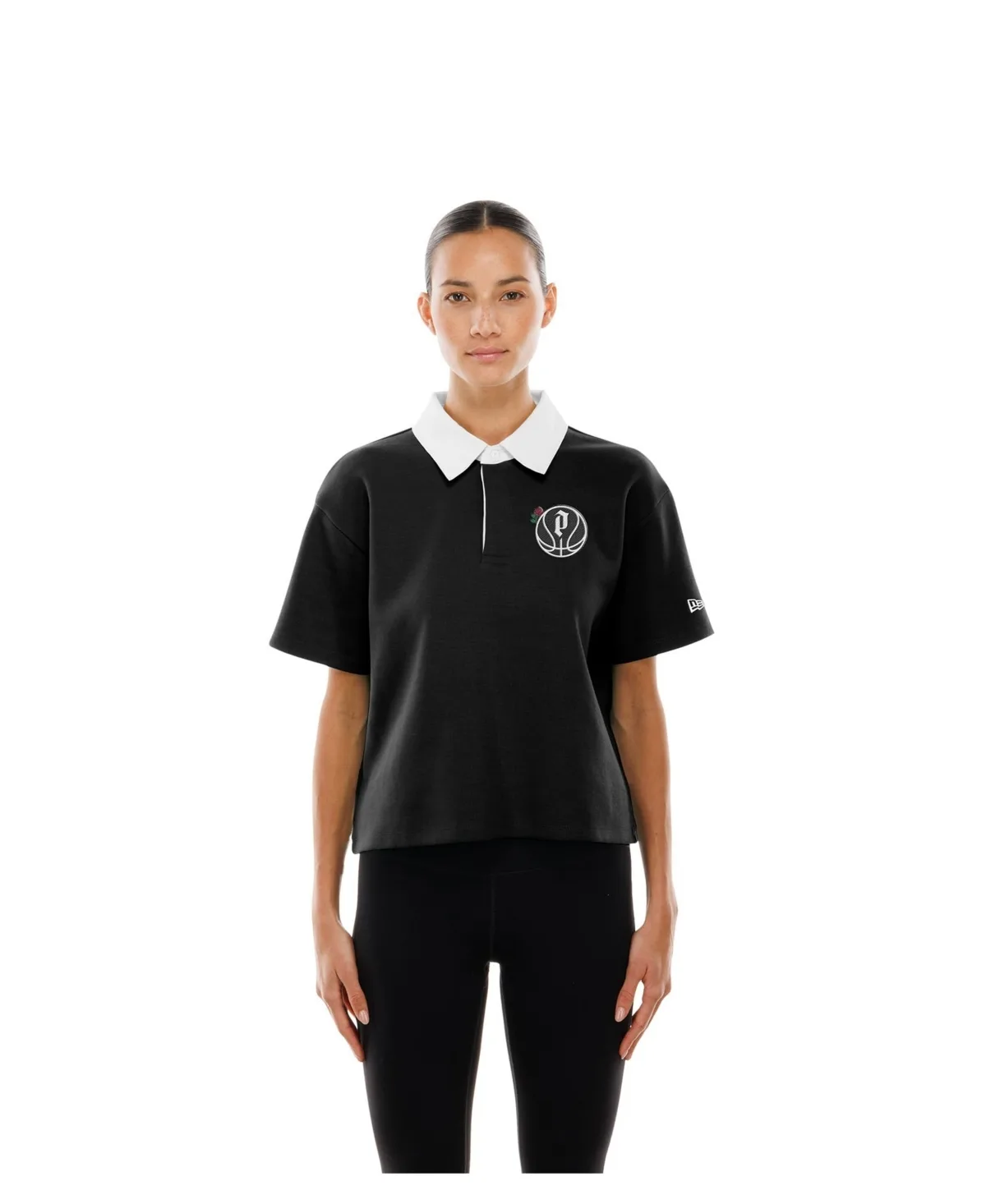 Portland Fire Throwback Boxy Cropped Polo Shirt by New Era