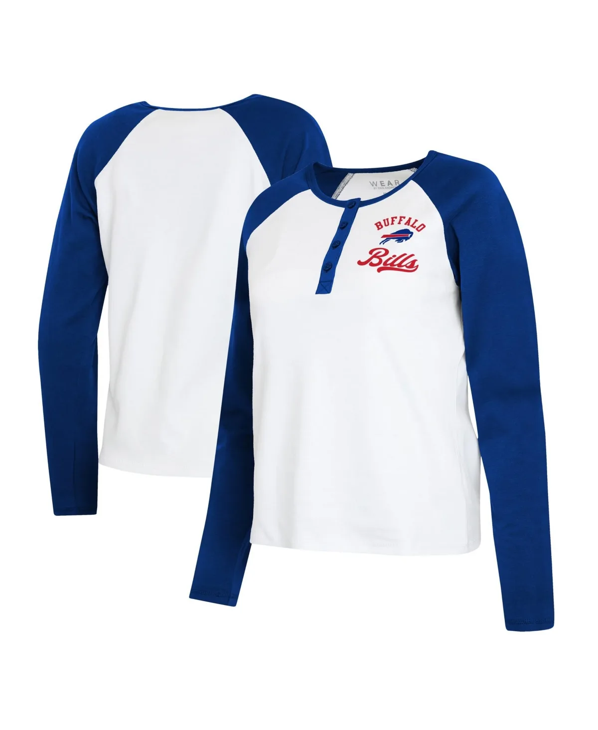 Buffalo Bills Henley Long-Sleeve Raglan T-Shirt by Wear by Erin Andrews