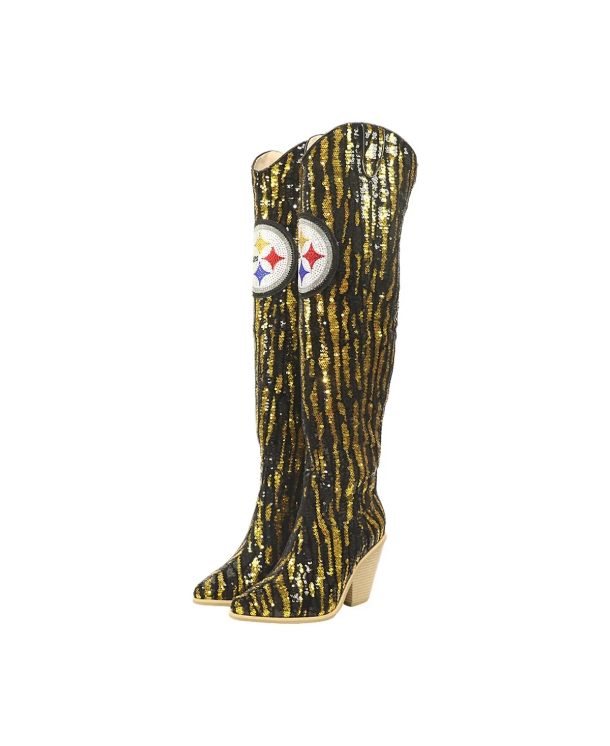 Over-the-Knee Pointed-Toe Block-Heel Boots by Fabgating by Cuce