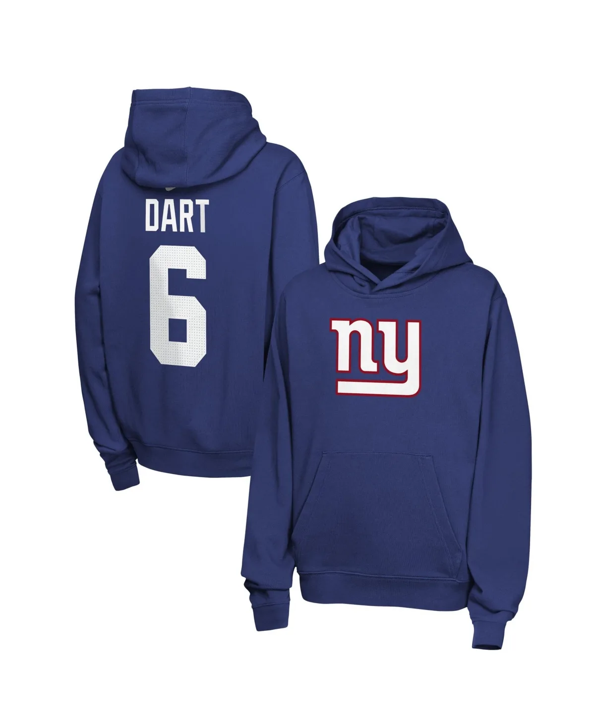 New York Giants Jaxson Dart Fleece Pullover Hoodie by Nike