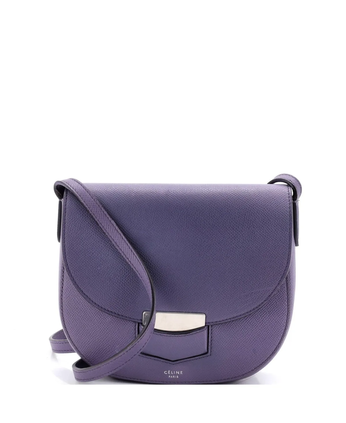 Pre-Owned Small Trotteur Crossbody Bag Grainy Leather by Celine