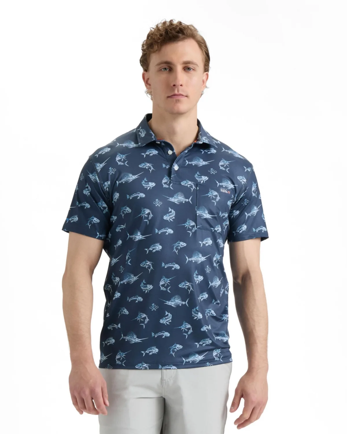 Fish N Bones Americana Regular-Fit Pocket Polo Shirt by Salt Life
