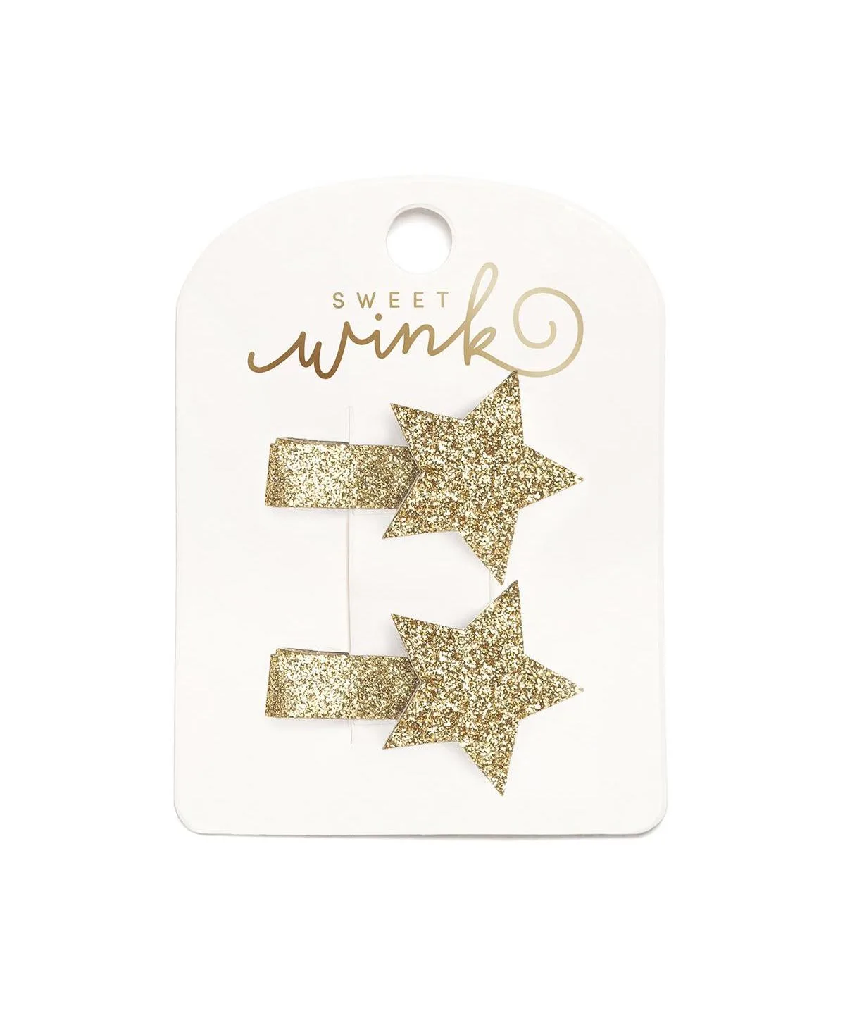 Star Christmas Glitter Hair Clips, 2-Piece Set by Sweet Wink