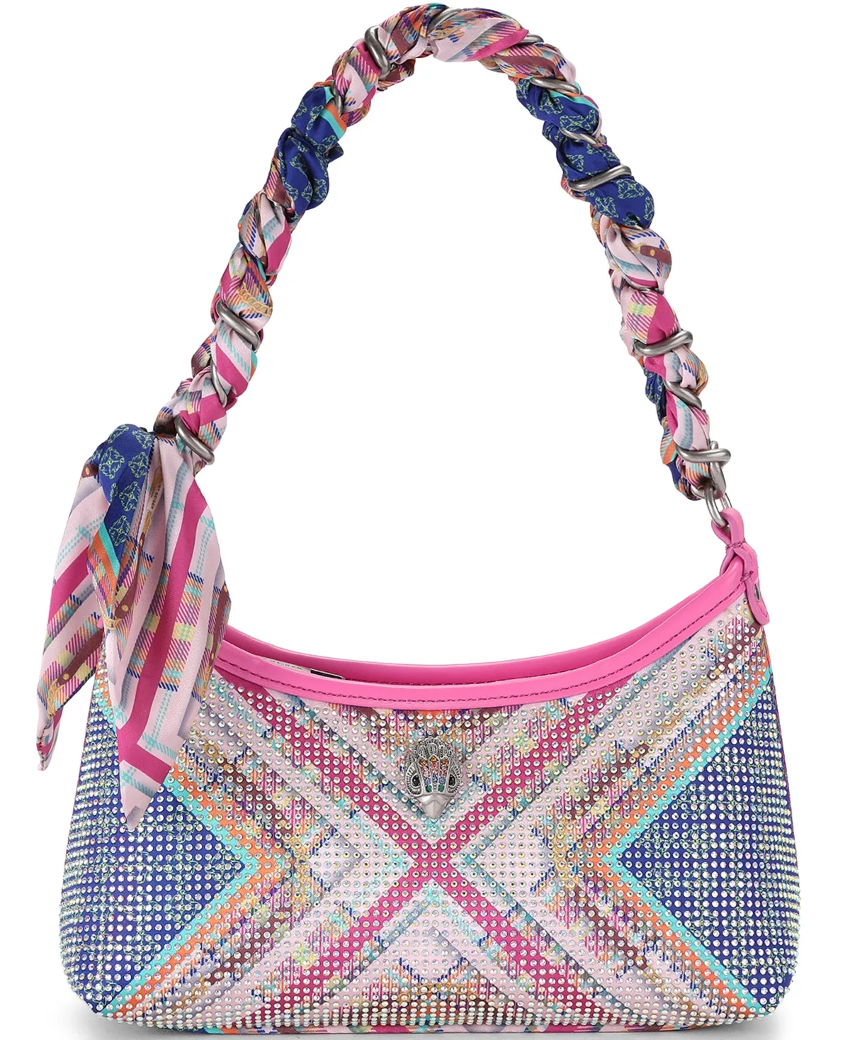 Small Embellished Scarf Wrapped Sling Shoulder Handbag by Kurt Geiger