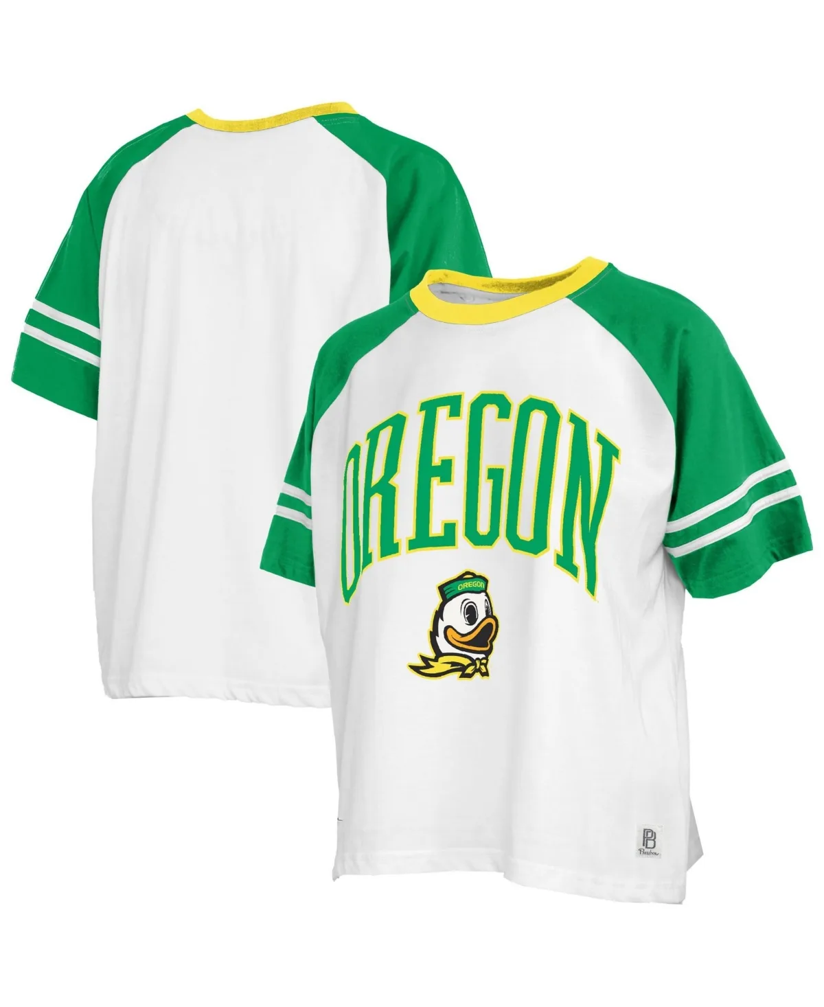 Oregon Ducks Colorblock Raglan-Sleeve T-Shirt by Pressbox