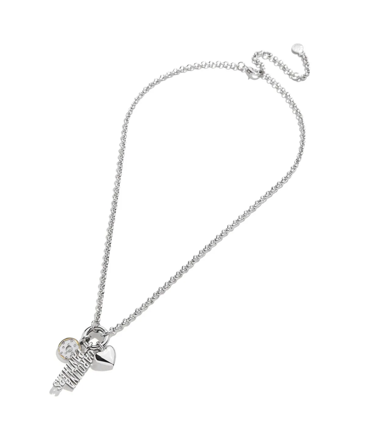 Silver-Tone Crystal Heart Charm Carolina Panthers Necklace by Wear by Erin Andrews