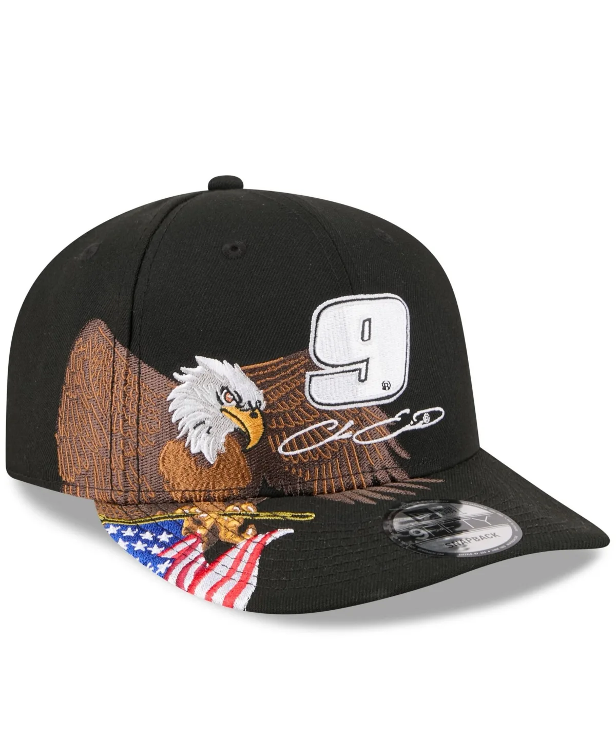 Chase Elliott Patriotic Eagle Flag A-Frame 9FIFTY Snapback Hat by New Era