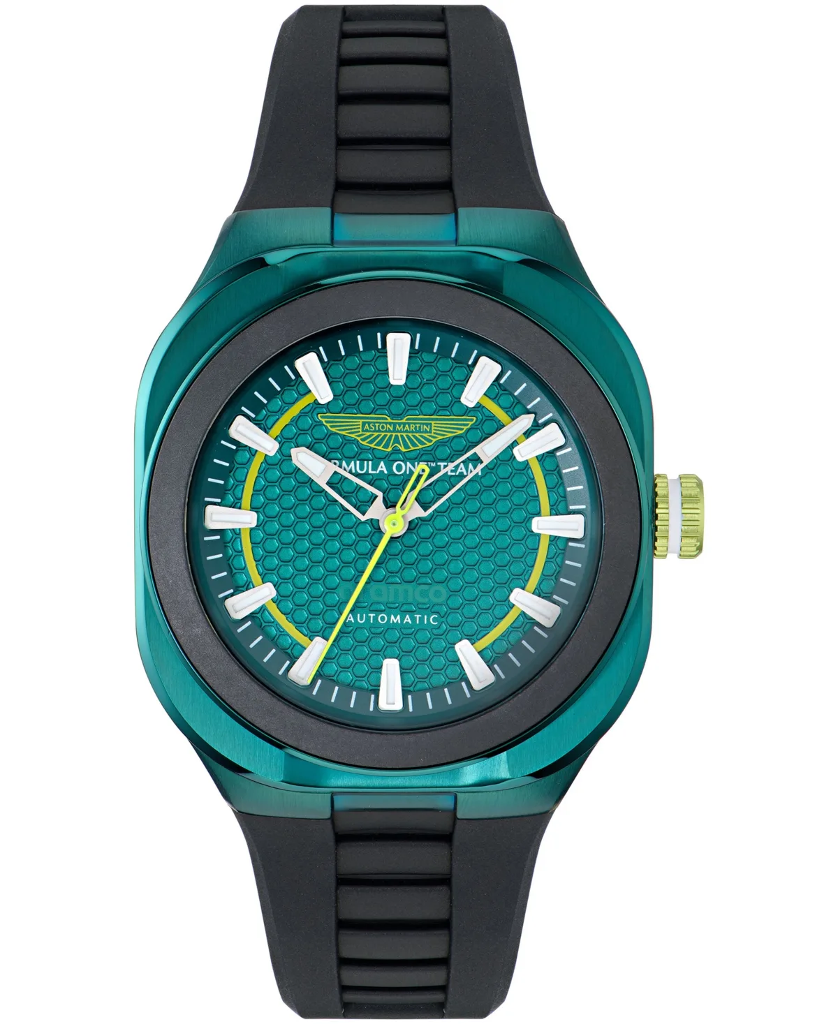 Automatic Round Silicone Strap Watch 42mmx44mm by Aston Martin