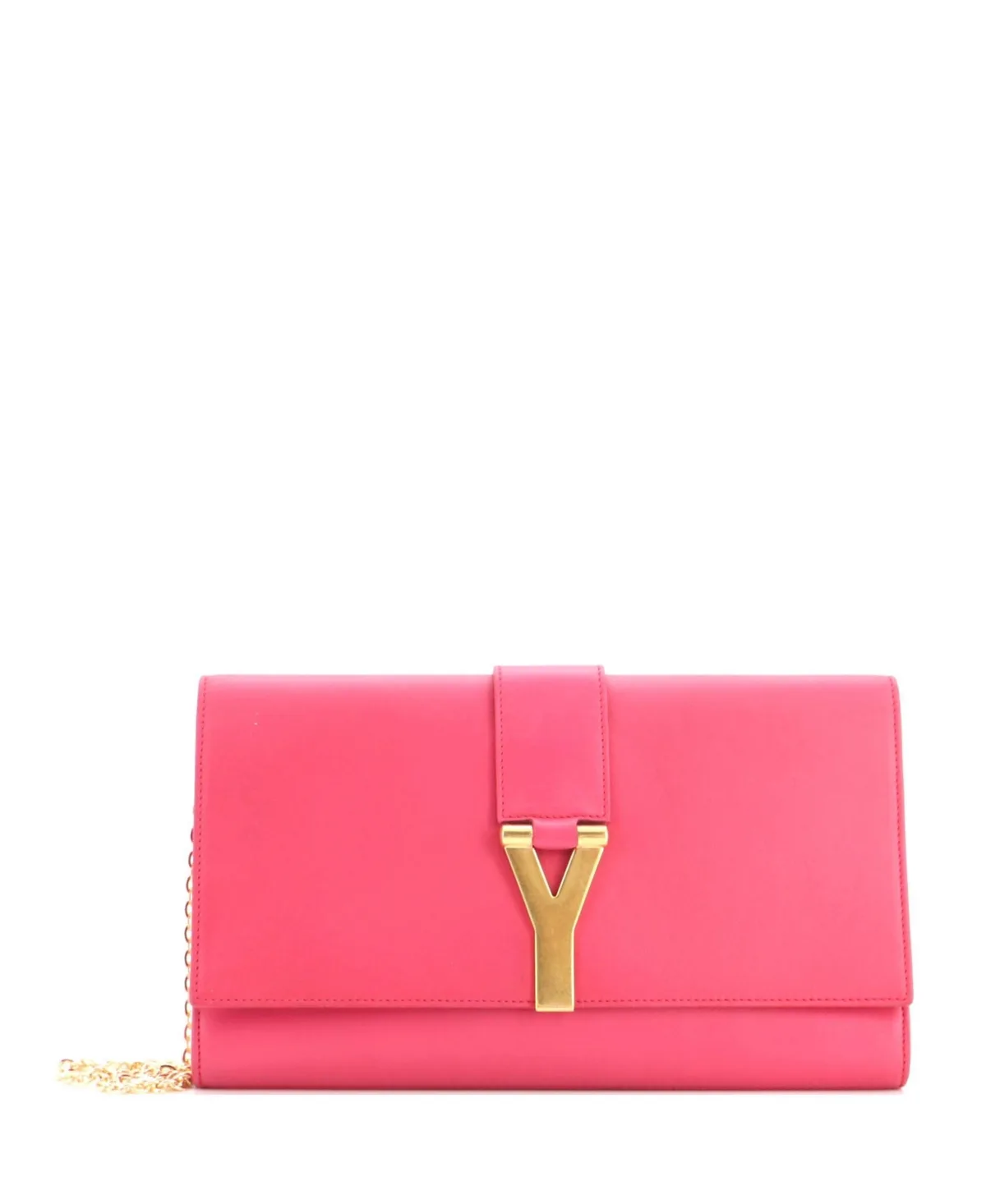 Pre-Owned Saint Laurent Classic Y Chain Wallet Leather by Saint Laurent