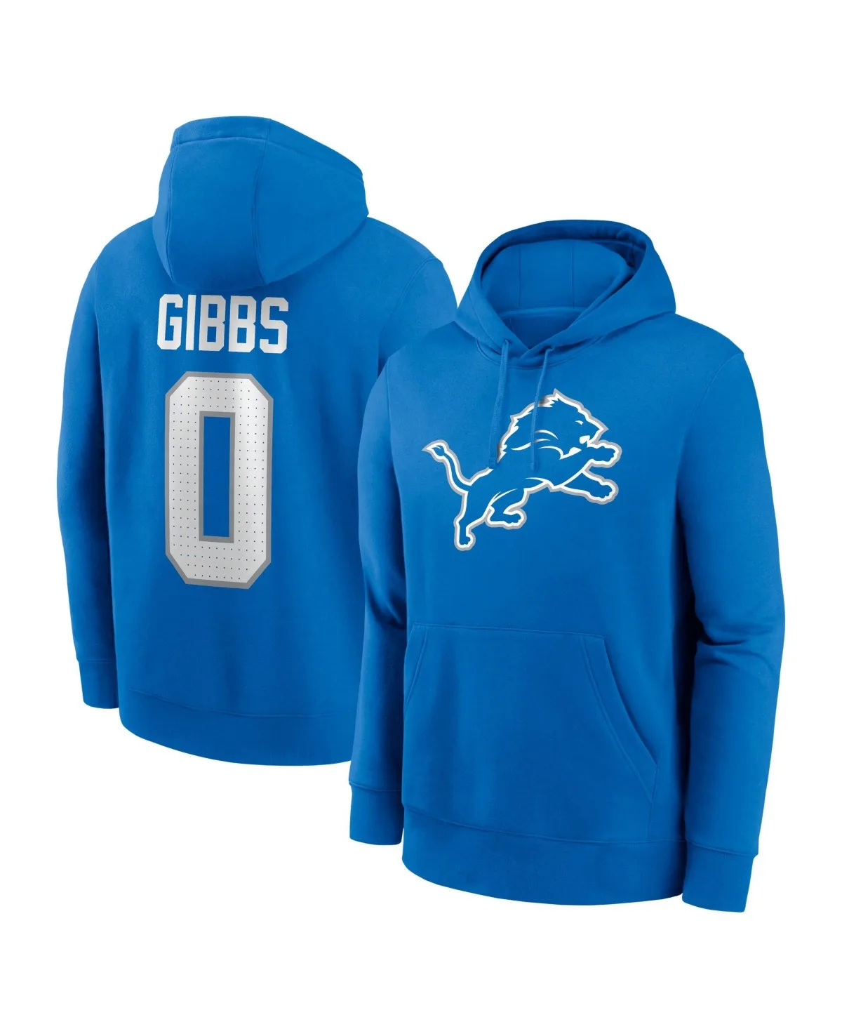 Jahmyr Gibbs Detroit Lions Name & Number Hoodie by Nike