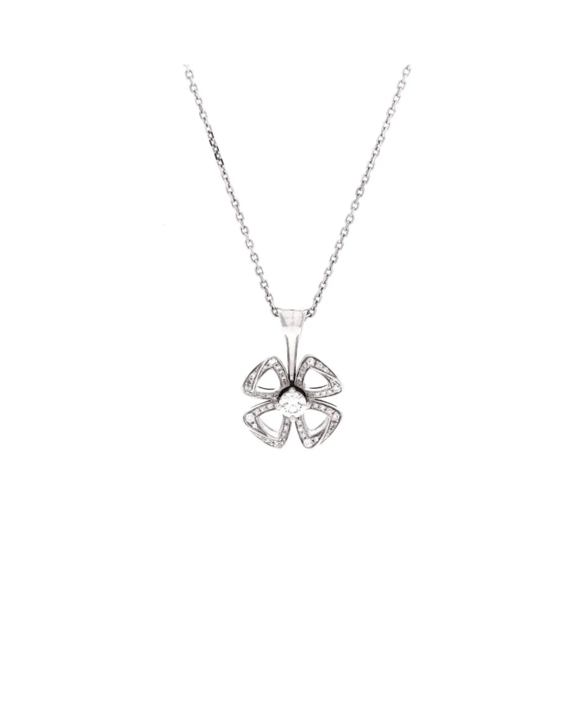Pre-Owned Bvlgari Fiorever Pendant Necklace - 18k White Gold by BVLGARI