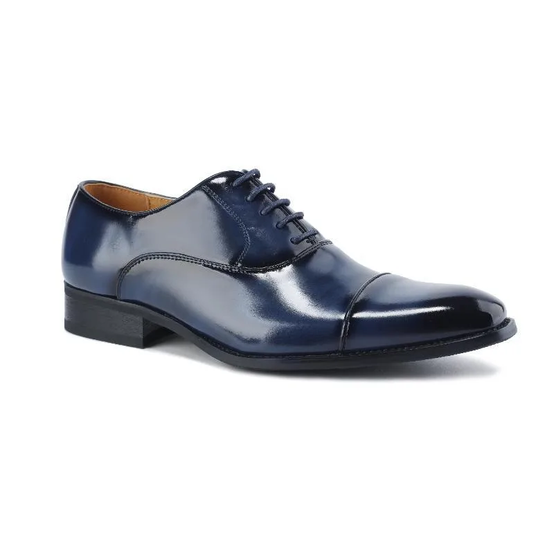 Lace-Up Cap Toe Dress Oxfords Shoes by Gino Vitale