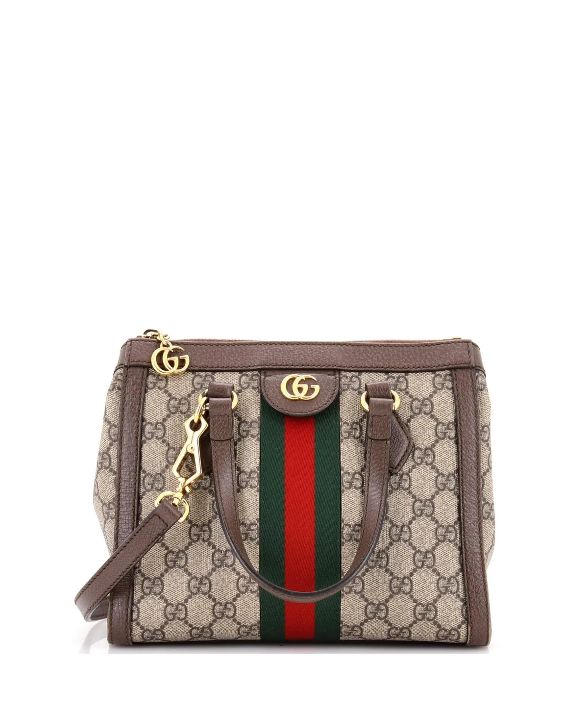 Pre-Owned Small Ophidia Top Handle Canvas Crossbody Tote