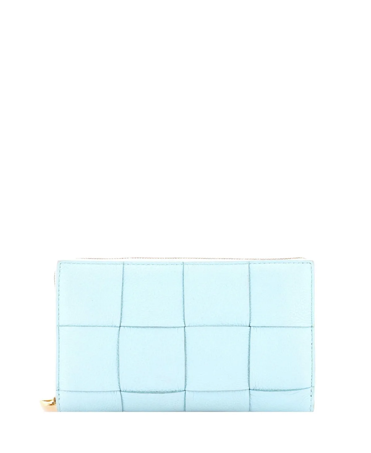 Pre-Owned Long Cassette Intrecciato Weaving Zip Around Wallet by Bottega Veneta