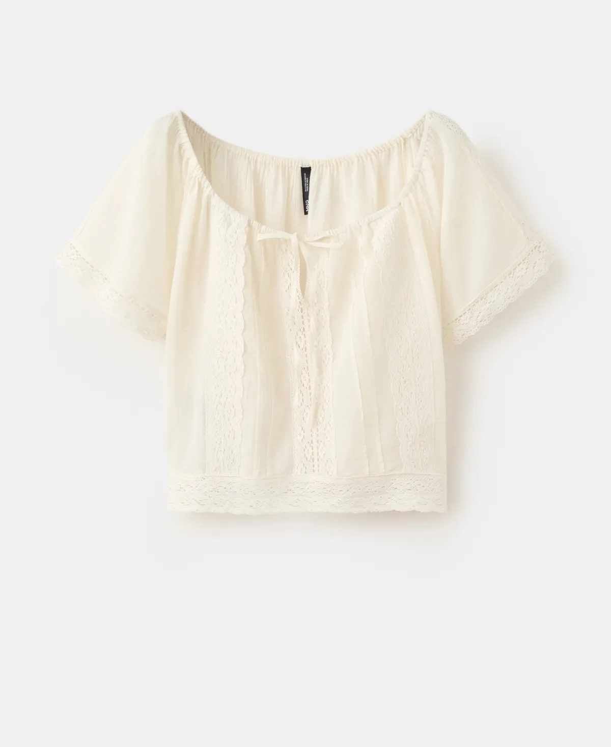 Cotton Lace Blouse by Mango
