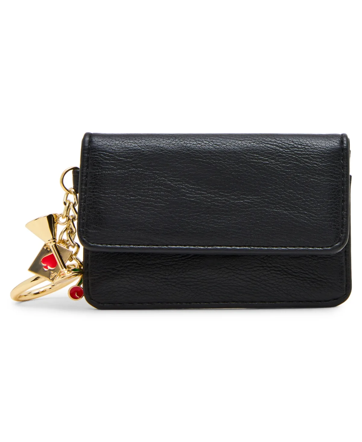 Faux Leather Snap-Closure Card Case Wallet by Madden Girl