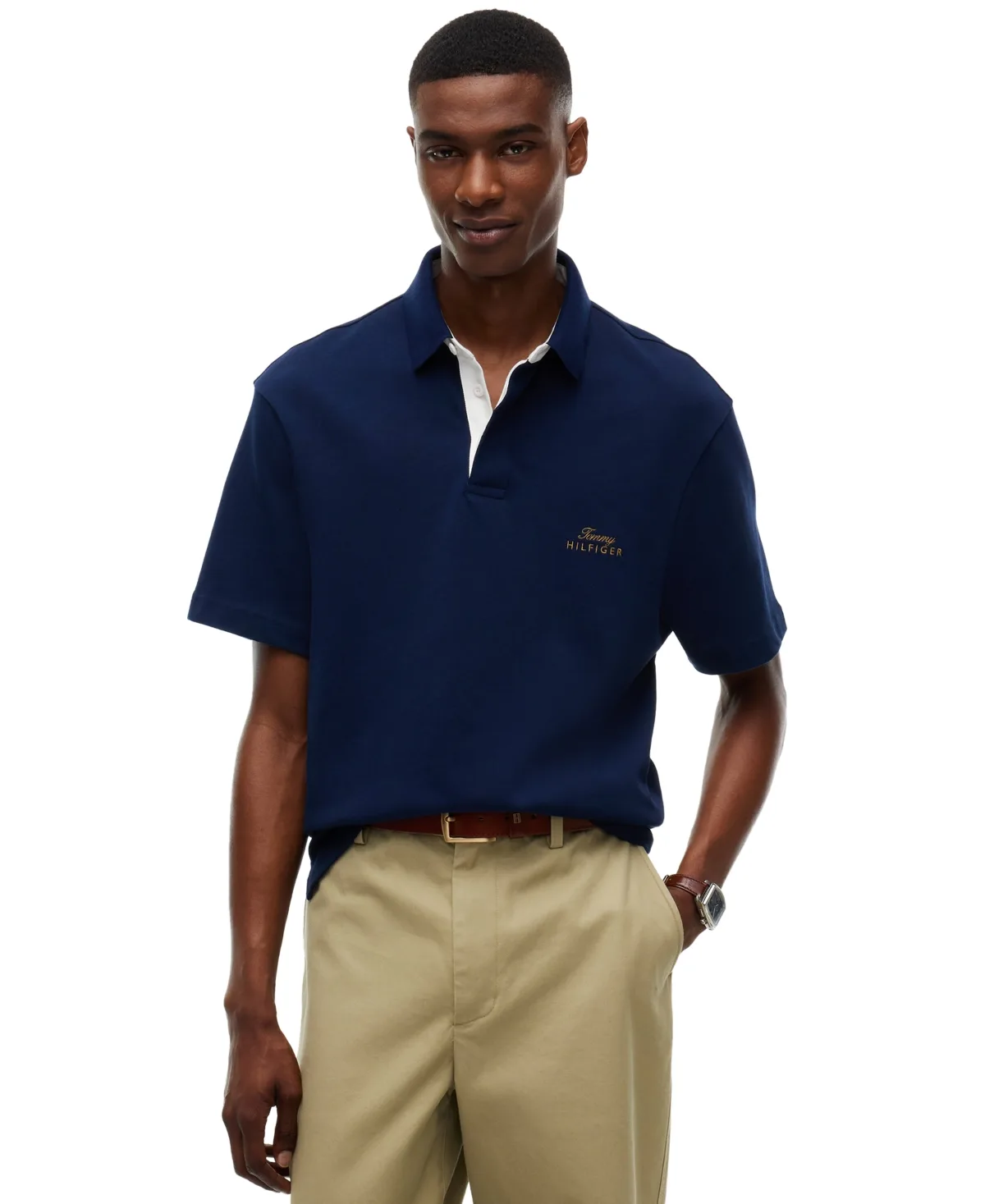 Short-Sleeve Flag Back Classic Polo by Tommy Hilfiger