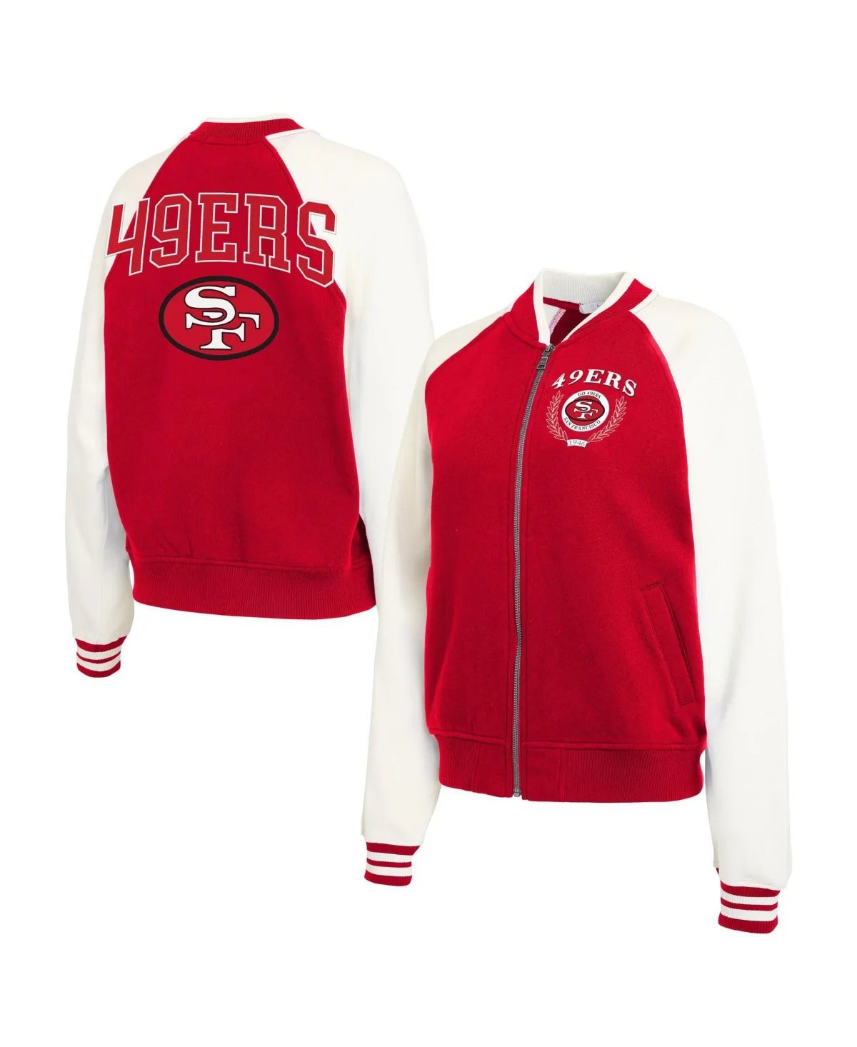 San Francisco 49ers Throwback Fleece Full-Zip Jacket by Wear by Erin Andrews