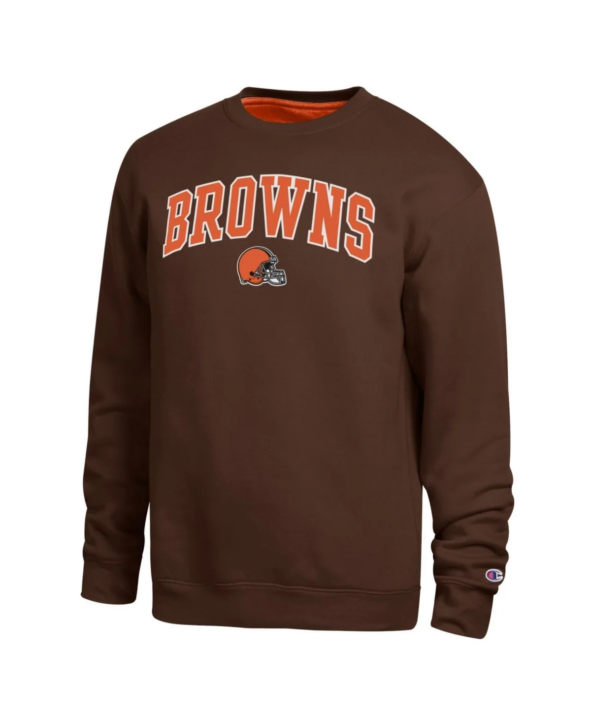 Cleveland Browns Graphic Cotton-Blend Crewneck Pullover Sweatshirt by Champion