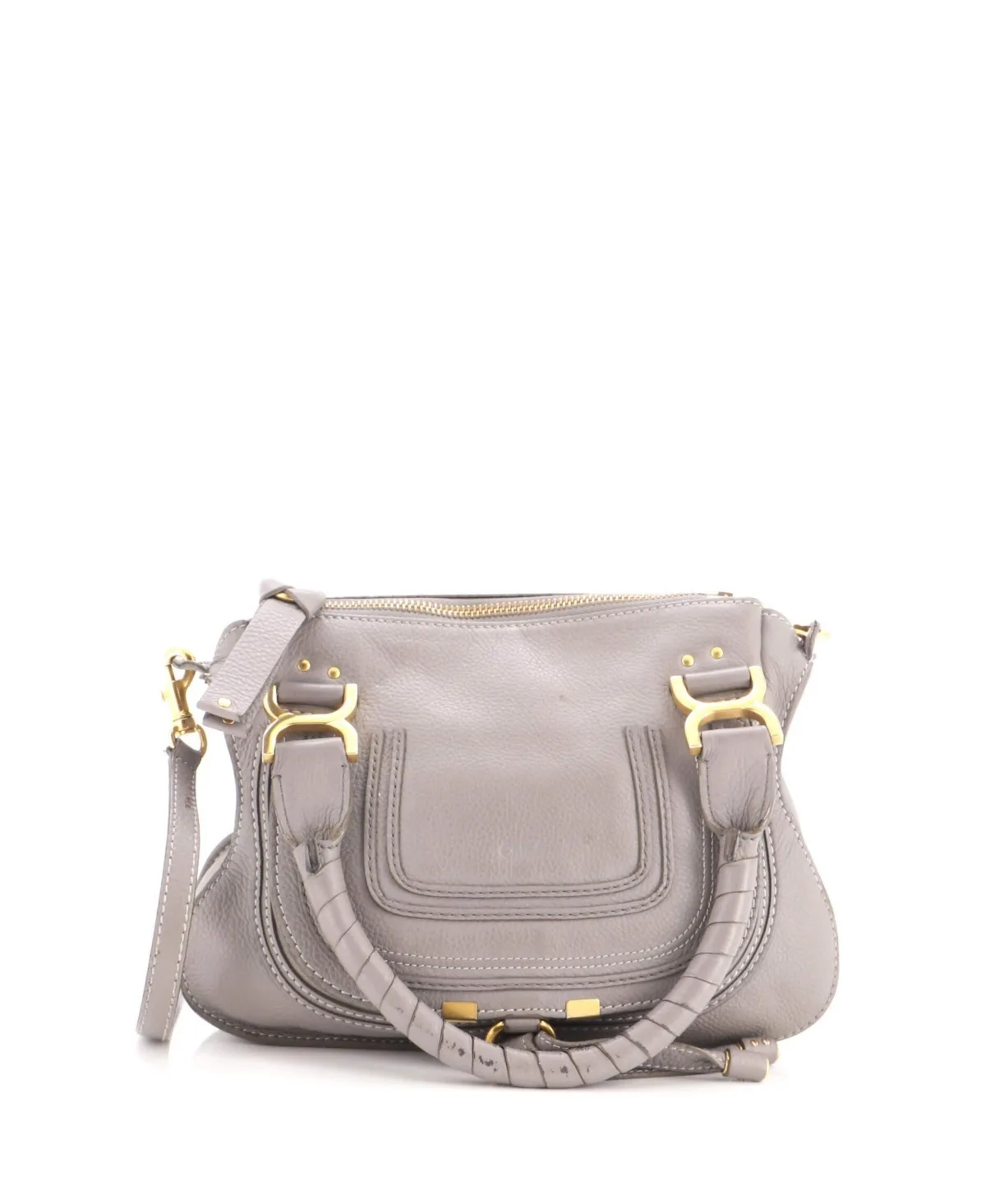 Pre-Owned Small Marcie Satchel Leather by Chloé